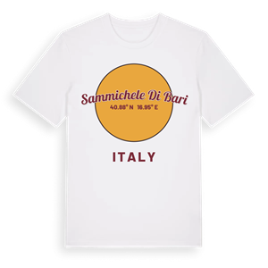 Sammichele di Bari cirkel t-shirt – ekologisk bomull t-shirt från Pinshirt