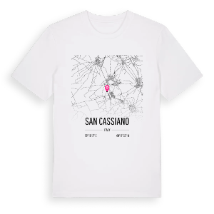 San Cassiano karta t-shirt – ekologisk bomull t-shirt från Pinshirt