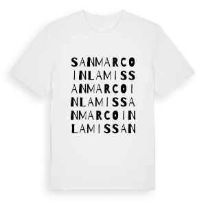 San Marco in Lamis ordlek t-shirt – ekologisk bomull t-shirt från Pinshirt