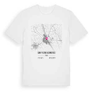 San Pietro Vernotico karta t-shirt – ekologisk bomull t-shirt från Pinshirt