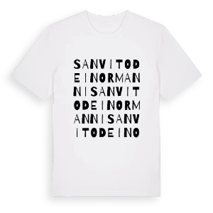 San Vito dei Normanni ordlek t-shirt – ekologisk bomull t-shirt från Pinshirt