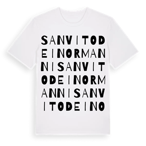 San Vito dei Normanni ordlek t-shirt – ekologisk bomull t-shirt från Pinshirt