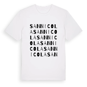 Sannicola ordlek t-shirt – ekologisk bomull t-shirt från Pinshirt