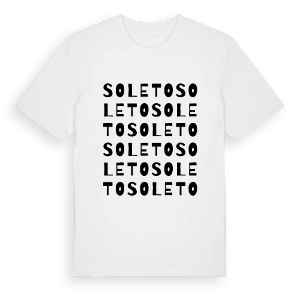 Soleto ordlek t-shirt – ekologisk bomull t-shirt från Pinshirt