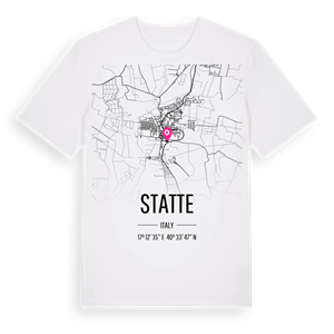 Statte karta t-shirt – ekologisk bomull t-shirt från Pinshirt