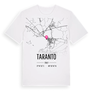 Taranto karta t-shirt – ekologisk bomull t-shirt från Pinshirt