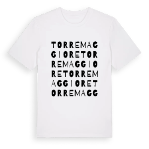 Torremaggiore ordlek t-shirt – ekologisk bomull t-shirt från Pinshirt