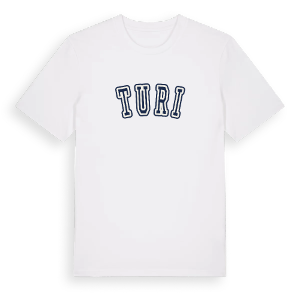 Turi college t-shirt – ekologisk bomull t-shirt från Pinshirt