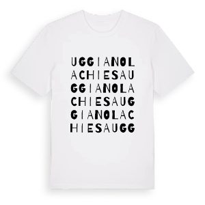 Uggiano la Chiesa ordlek t-shirt – ekologisk bomull t-shirt från Pinshirt
