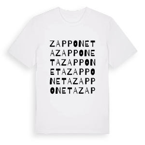 Zapponeta ordlek t-shirt – ekologisk bomull t-shirt från Pinshirt