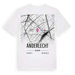 Anderlecht karta t-shirt – ekologisk bomull t-shirt från Pinshirt