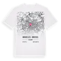 Bruxelles - Brussel karta t-shirt