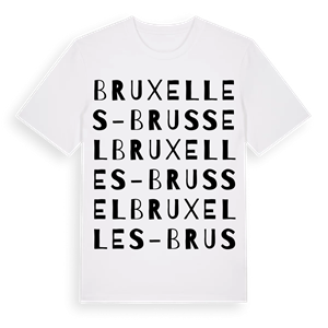 Bruxelles - Brussel ordlek t-shirt – ekologisk bomull t-shirt från Pinshirt
