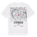 Etterbeek karta t-shirt
