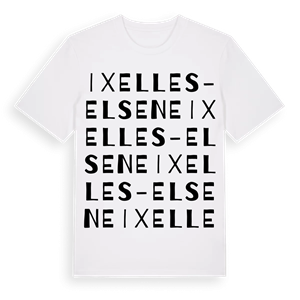 Ixelles - Elsene ordlek t-shirt – ekologisk bomull t-shirt från Pinshirt
