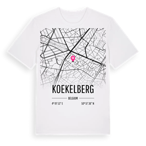 Koekelberg karta t-shirt – ekologisk bomull t-shirt från Pinshirt