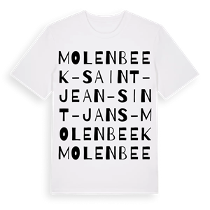 Molenbeek-Saint-Jean - Sint-Jans-Molenbeek ordlek t-shirt – ekologisk bomull t-shirt från Pinshirt