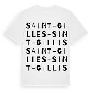Saint-Gilles - Sint-Gillis ordlek t-shirt – ekologisk bomull t-shirt från Pinshirt