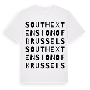 south extension of Brussels ordlek t-shirt – ekologisk bomull t-shirt från Pinshirt