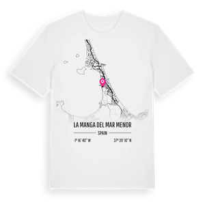 La Manga del Mar Menor karta t-shirt – ekologisk bomull t-shirt från Pinshirt