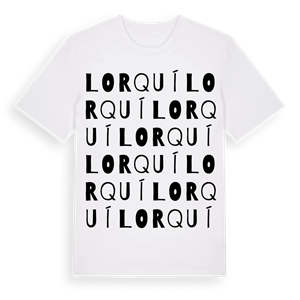 Lorquí ordlek t-shirt – ekologisk bomull t-shirt från Pinshirt