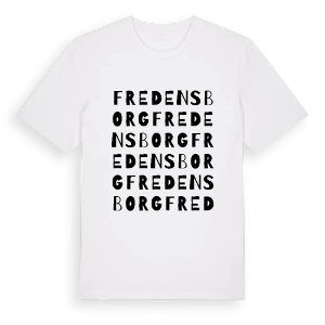 Fredensborg ordlek t-shirt – ekologisk bomull t-shirt från PinShirt