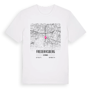 Frederiksberg karta t-shirt – ekologisk bomull t-shirt från PinShirt