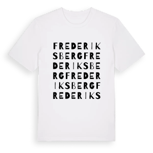 Frederiksberg ordlek t-shirt – ekologisk bomull t-shirt från PinShirt