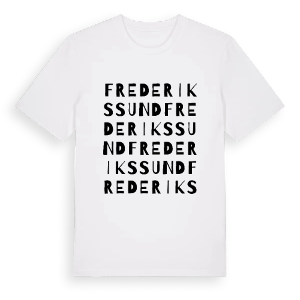 Frederikssund ordlek t-shirt – ekologisk bomull t-shirt från PinShirt