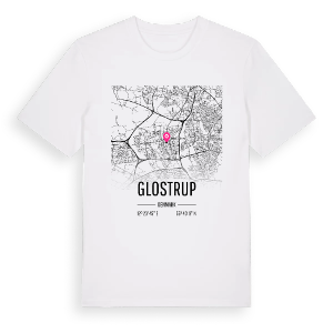 Glostrup karta t-shirt – ekologisk bomull t-shirt från PinShirt
