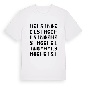 Helsinge ordlek t-shirt – ekologisk bomull t-shirt från PinShirt