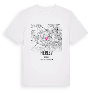 Herlev karta t-shirt – ekologisk bomull t-shirt från PinShirt