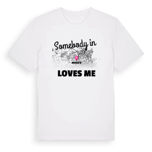 Någon i Herlev älskar mig t-shirt – ekologisk bomull t-shirt från PinShirt