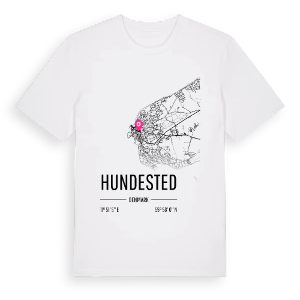 Hundested karta t-shirt – ekologisk bomull t-shirt från PinShirt