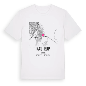 Kastrup karta t-shirt – ekologisk bomull t-shirt från PinShirt