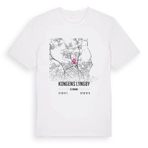 Kongens Lyngby karta t-shirt – ekologisk bomull t-shirt från PinShirt