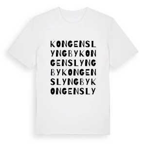 Kongens Lyngby ordlek t-shirt – ekologisk bomull t-shirt från PinShirt