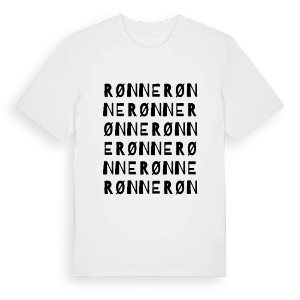 Rønne ordlek t-shirt – ekologisk bomull t-shirt från PinShirt