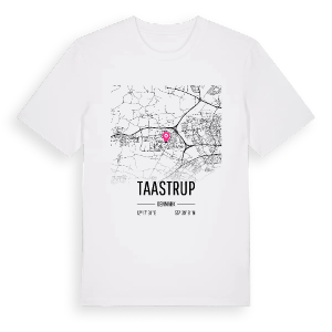 Taastrup karta t-shirt – ekologisk bomull t-shirt från PinShirt