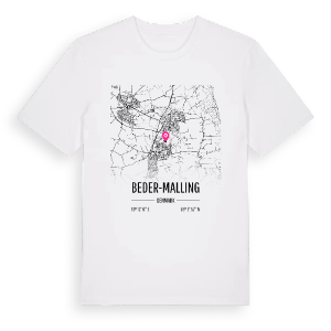 Beder-Malling karta t-shirt – ekologisk bomull t-shirt från Pinshirt