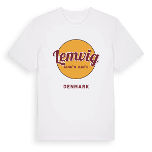 Lemvig cirkel t-shirt – ekologisk bomull t-shirt från Pinshirt