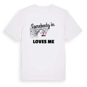 Någon i Mols älskar mig t-shirt – ekologisk bomull t-shirt från Pinshirt
