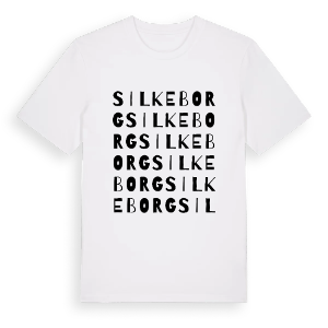 Silkeborg ordlek t-shirt – ekologisk bomull t-shirt från Pinshirt