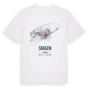 Skagen karta t-shirt – ekologisk bomull t-shirt från Pinshirt
