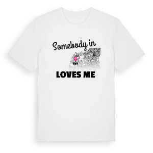 Någon i Thy älskar mig t-shirt – ekologisk bomull t-shirt från Pinshirt