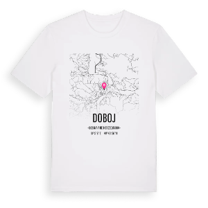 Doboj karta t-shirt – ekologisk bomull t-shirt från Pinshirt