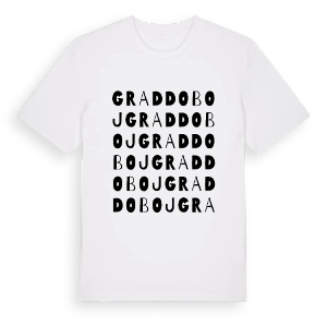 Grad Doboj ordlek t-shirt – ekologisk bomull t-shirt från Pinshirt