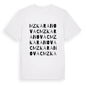 MZ Karanovac ordlek t-shirt – ekologisk bomull t-shirt från Pinshirt