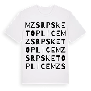 MZ Srpske toplice ordlek t-shirt – ekologisk bomull t-shirt från Pinshirt