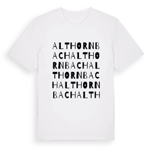 Althornbach ordlek t-shirt – ekologisk bomull t-shirt från Pinshirt